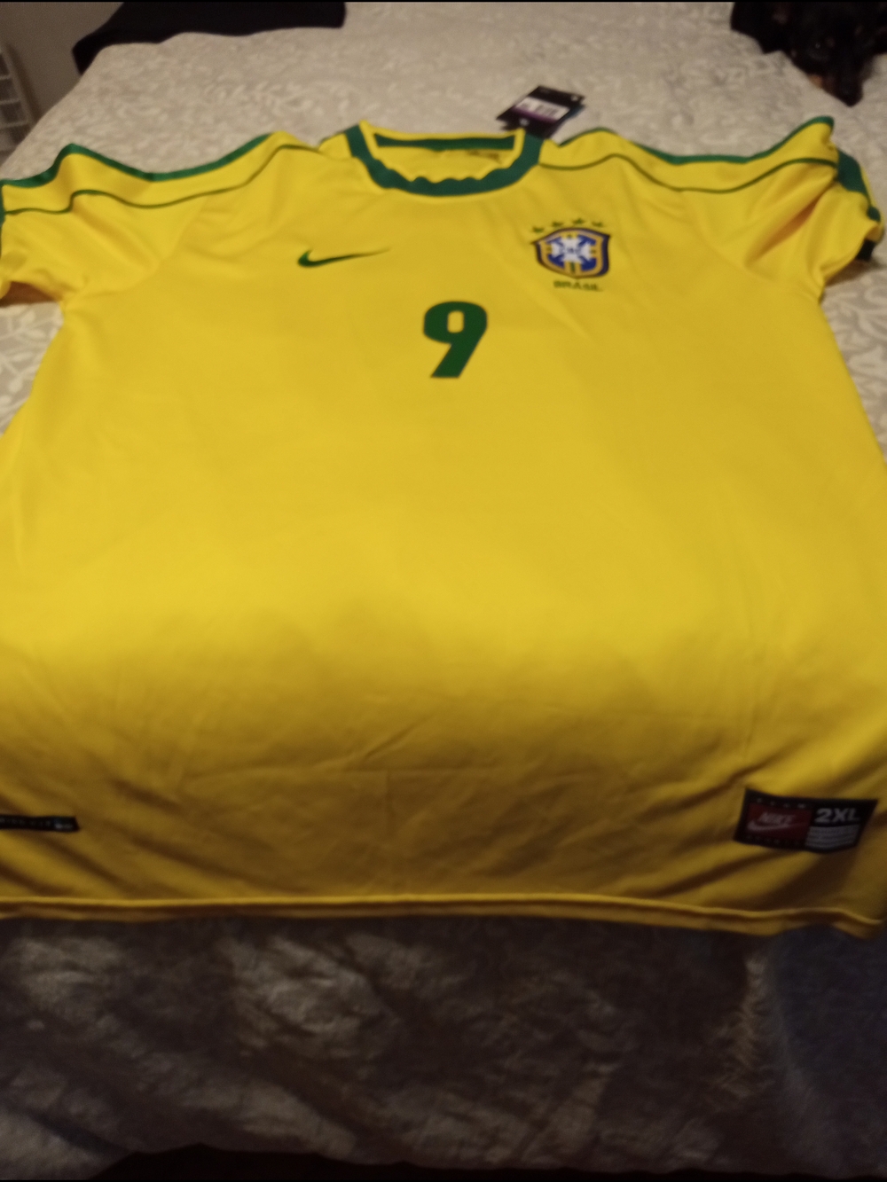 Nike Brazil Yellow #9 Soccer Jersey